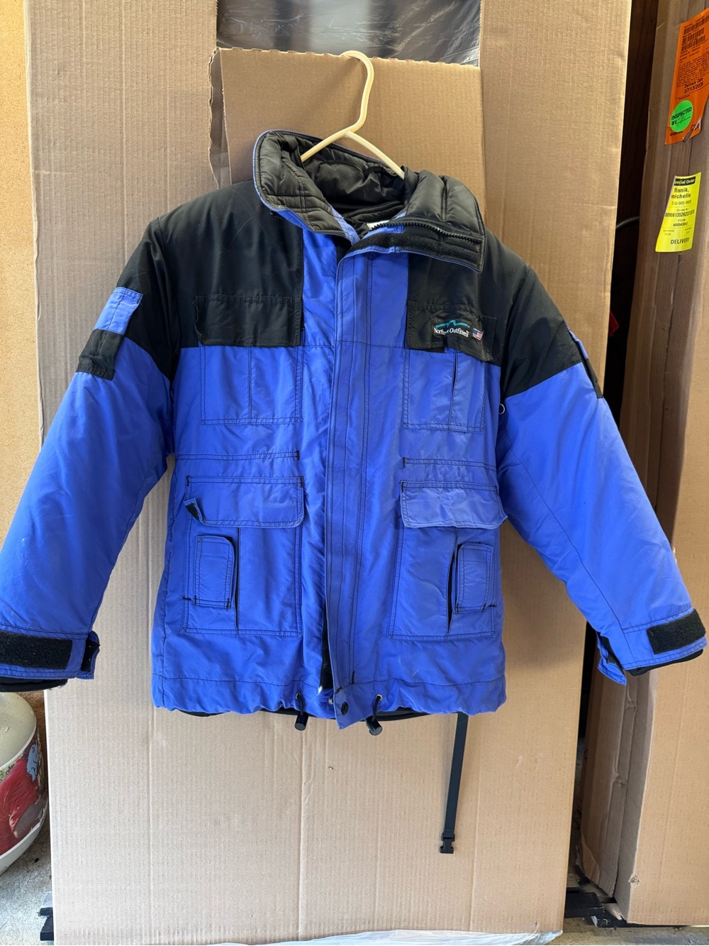 Mens Blue & Black Insulated Puffer Jacket by northern outfitters